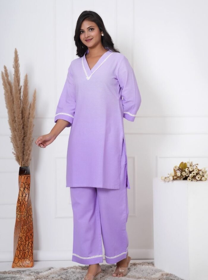Lavender Ombre Kurti Set