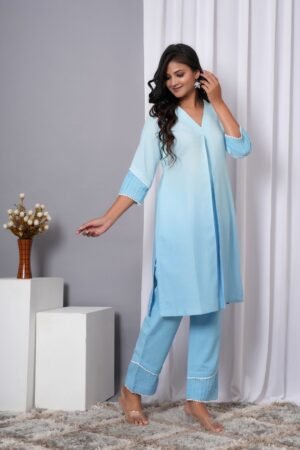 Sky Blue Kurti Set