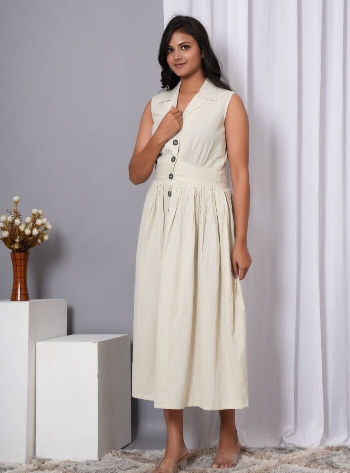Beige Midi Dress