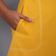 Yellow Colorblock Design Dress