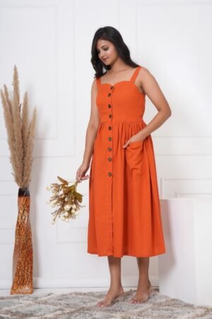 Orange One Piece Dress