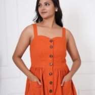 Orange One Piece Dress