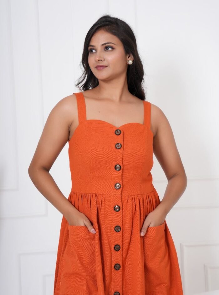 Orange One Piece Dress