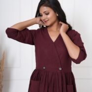 Yellow Colorblock Design Dress