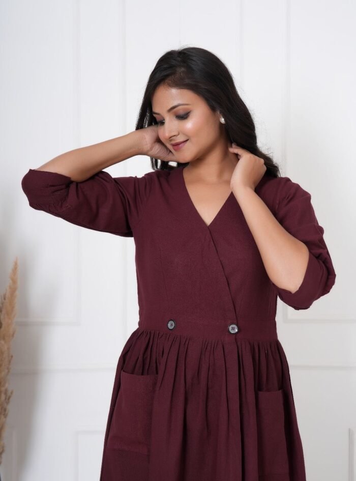 Yellow Colorblock Design Dress