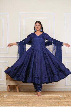 Royal Blue Anarkali suit