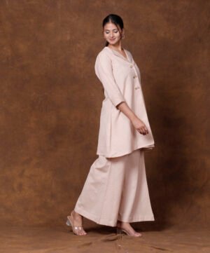 Sandstone beige Double-Breasted Co-ord Set
