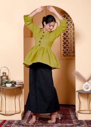 Lime Green Peplum Tunic